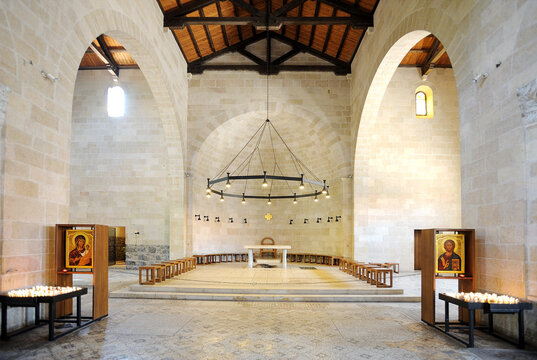 Tabgha, place of the miracle of the multiplication of the loaves and fishes