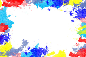 Obraz premium Abstract frame of multicolored brushstrokes