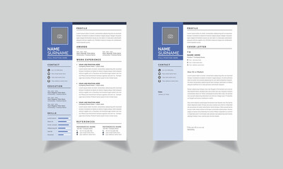 Cv Resume Template and Cover Letter Layout Accents