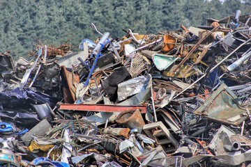 Metal scrap is collected for reuse 