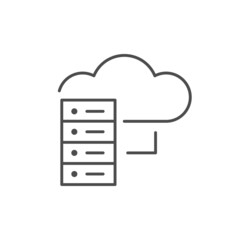 Cloud server line outline icon