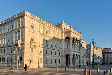 Fototapeta premium Building called Palazzo della Prefettura or Palazzo del Governo in Trieste (Friuli-Venezia Giulia, Italy)