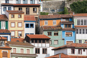 Colored houses in the seaside village of Cudillero (Asturias, northern Spain)
