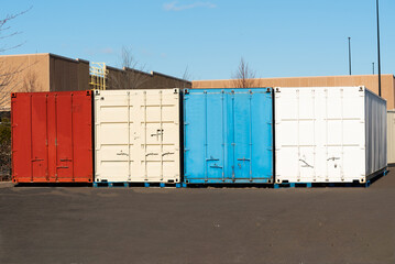 containers on the ground shipping metal
