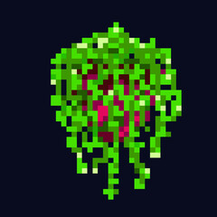 plant pixel art nature vector