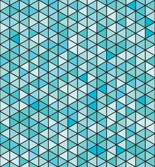 Blue gradient abstract triangle or cubes pattern background. Vector illustration.	