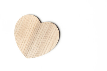 a heart-shaped board on a white background