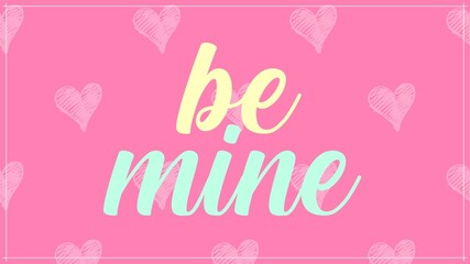 Valentine's day gift cart with be mine text. Love related items. Home decoration printable.