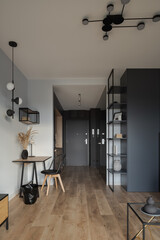 Stylish studio apartment interior