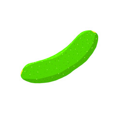 
Cucumber in cartoon style. vegetable icon. Nature in spring and summer. For designing a wide range of objects with varying sizes and colors without loss of quality.EPS10.
