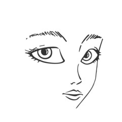 Woman face draw