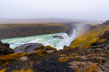 Der Gullfoss Wasserfall in Island - pure Naturgewalt