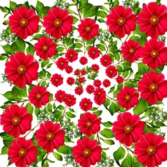 Deurstickers Red flowers  © Irfan