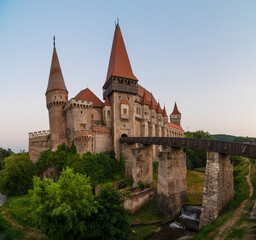 Fototapeta na wymiar Beautiful Corvin Castle (Hunedoara) Transylvania, Romania