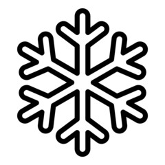 Snowflake Flat Icon Isolated On White Background