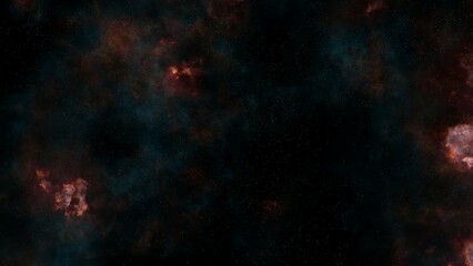Abstract composition of cosmos of nebulous textures, lights and gradients. Cluster of stars. Starfield. Nebula.