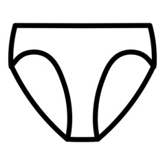 Panties For Women Flat Icon Isolated On White Background