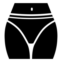 Panties For Women Flat Icon Isolated On White Background