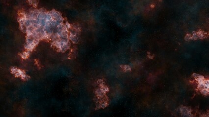 Abstract composition of cosmos of nebulous textures, lights and gradients. Cluster of stars. Starfield. Nebula.