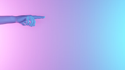 Hand Pointing With Forefinger, Image Suitable for Adding Text