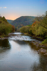 Fototapeta premium Sunset on the Greenbrier River 