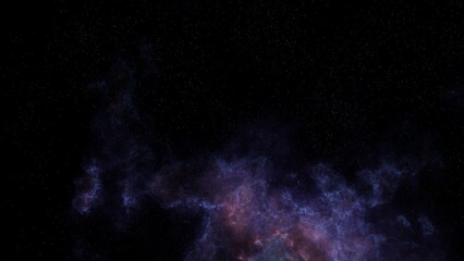 Nebula, cluster of stars in deep space. Science fiction art.  Outer space. Beautiful Nebula and Deep sky Object. A view from space to a galaxy and stars.