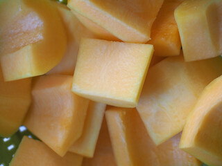diced pumpkin vegetable