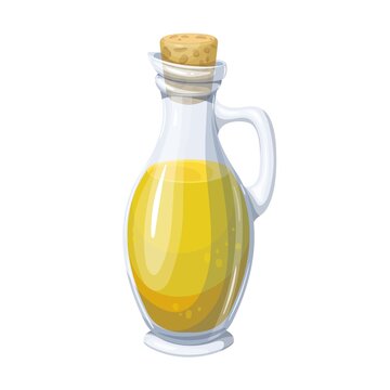 Olive oil glass jug pitcher jar bottle vector illustration