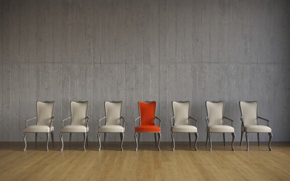modern living room with comfortable armchair. scandinavian interior design furniture. 3D illustration, cg render