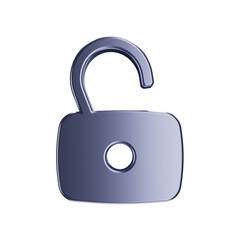 metal lock design illustration isolated on white background