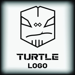 Turtle logo cyber turtle futuristic 80s crypto