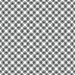 Black and white surface pattern texture. Bw ornamental graphic design. Mosaic ornaments. Pattern template. Vector illustration.