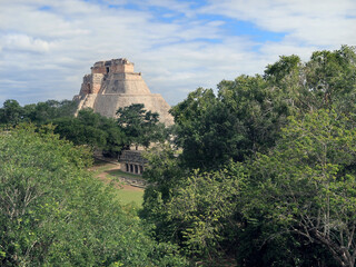 Maya Pyramid in Uxmal, Mexico