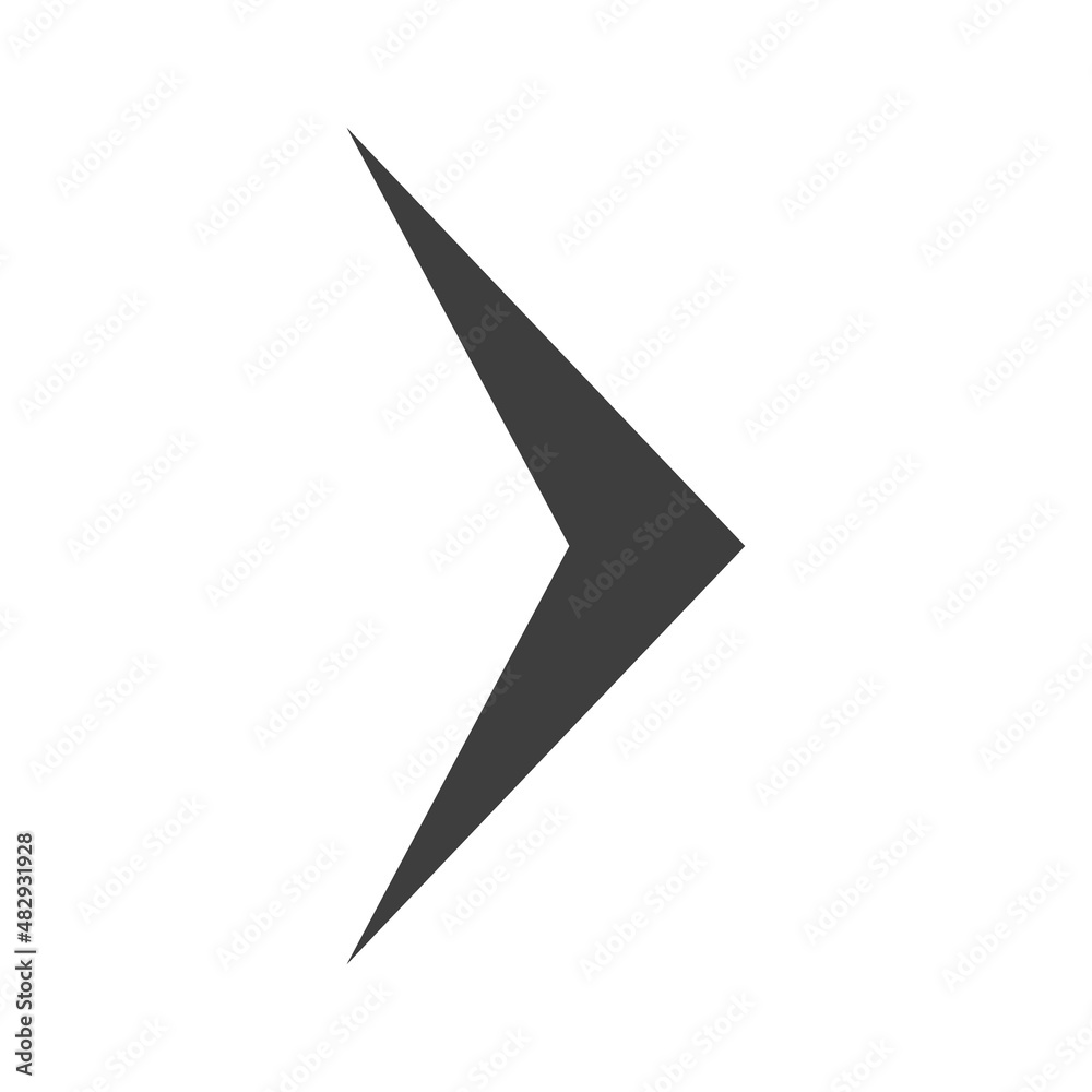 Wall mural arrow icon on a white background. modern right arrow.