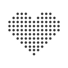 Dotted heart icon. Dotted heart shape. Valentine's Day
