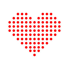 Dotted heart icon. Dotted heart shape. Valentine's Day