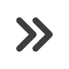 Arrow icon on a white background. Modern right arrow.