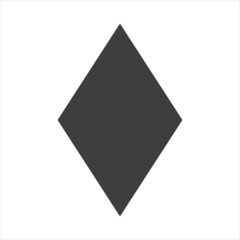 Rhombus icon on a white background. Geometric figure rhombus.