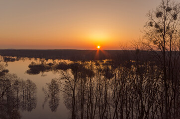 sunrise over the river