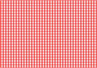 Fototapeta premium Red Gingham seamless pattern. Texture from rhombus/squares for - plaid, tablecloths, clothes, shirts, dresses, paper, bedding, blankets, quilts and other textile products. Vector illustration