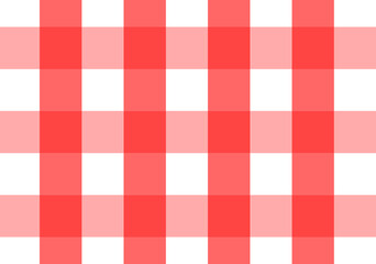Red Gingham seamless pattern. Texture from rhombus/squares for - plaid, tablecloths, clothes, shirts, dresses, paper, bedding, blankets, quilts and other textile products. Vector illustration