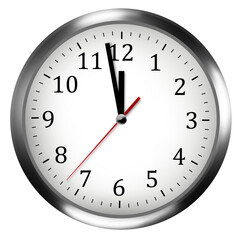 Wall clock time day minute isolated illustration
