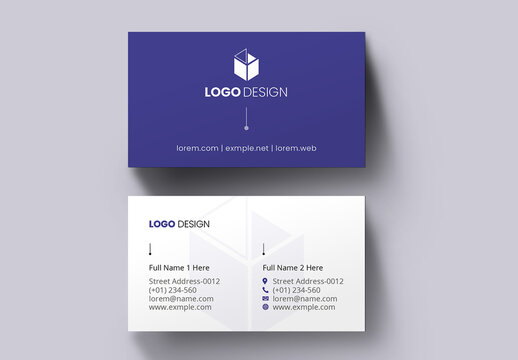 Blue Business Card Layout