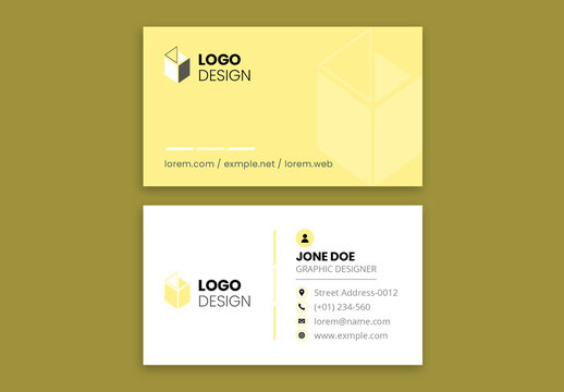 Yellow Business Card Layout