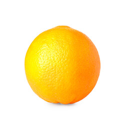 Whole orange on white background