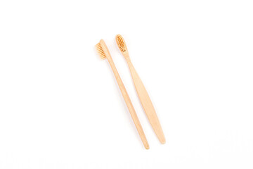Zero waste concept inspired flatlay with toothbrushes