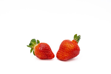 tasty and clean strawberry isolated on white background