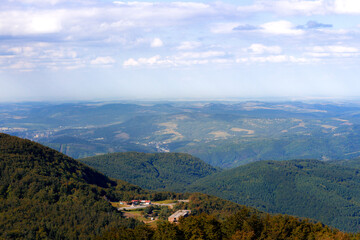 Landscape view from Shipka peak to Balkan Mountains, Bulgaria