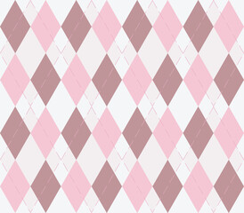 Fototapeta premium Diamond shaped seamless pattern in pink color. for all kinds of print, fabric, book cover, surface and web use