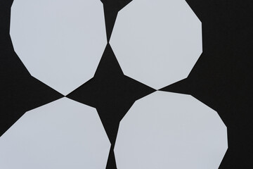 abstract composition in black and white - polygones
